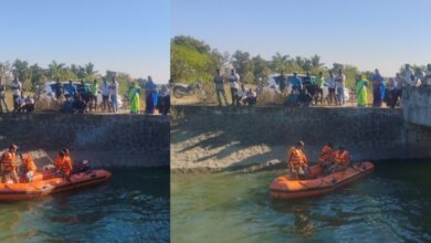 Photo of वडिलादेखत २१ वर्षीय मुलगा वाहून गेला